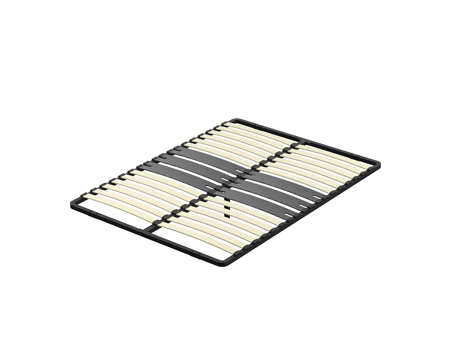 Cadre lattes 140x200 cm, 2x15 Lattes Peuplier Naturel