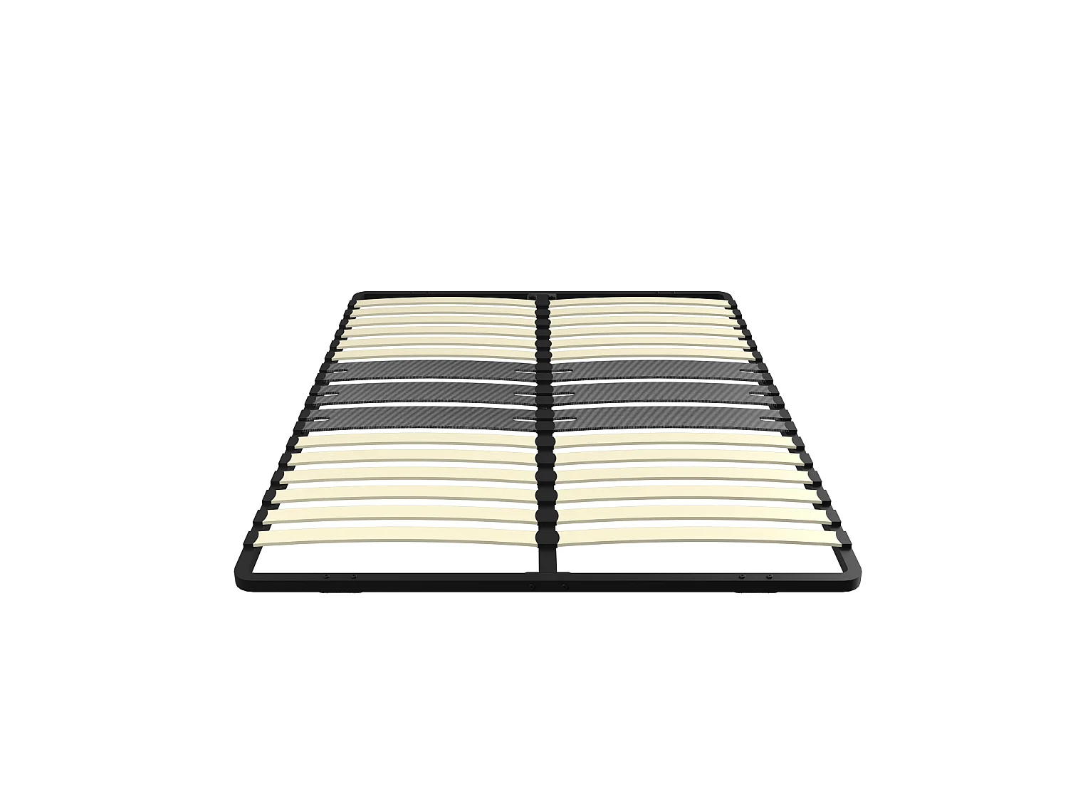Cadre lattes 140x200 cm, 2x15 Lattes Peuplier Naturel,sans pieds