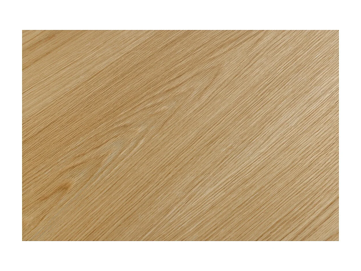 Table de salle à manger AZMA – Placage chêne et métal – 200 cm – Style moderne