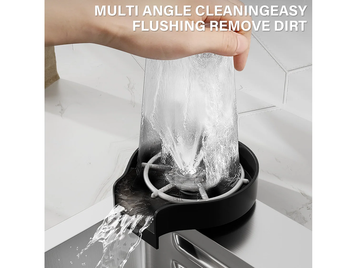 Évier multifonctionnel 70 x 45 x 22 cm avec égouttoir à tasses, distributeur de savon, panier de