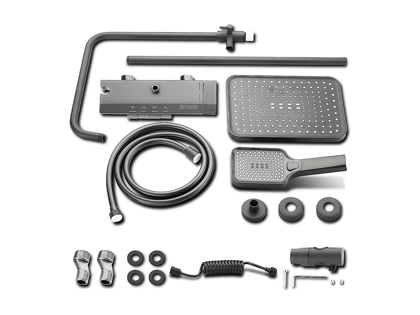 Colonne de douche avec éclairage d'ambiance, écran LED