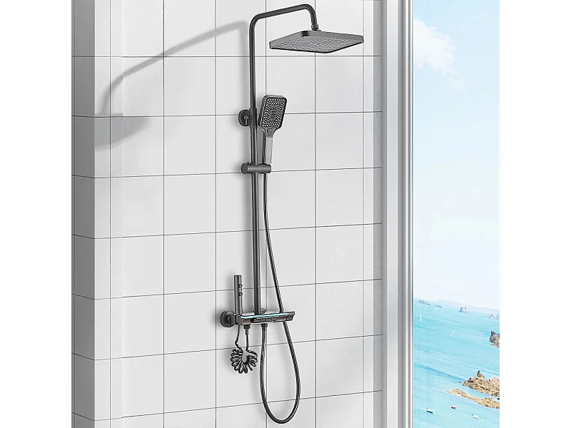 Colonne de douche avec éclairage d'ambiance, écran LED