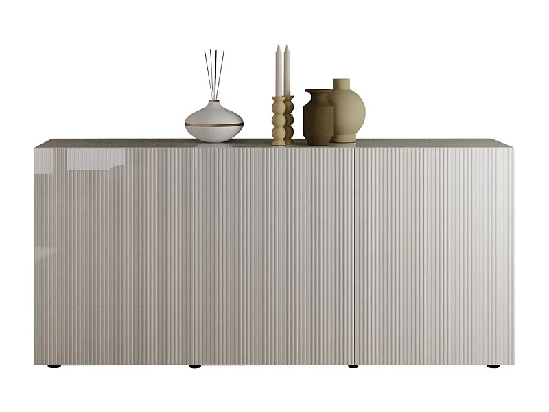 Buffet SCENA – L181 x H84 x D42 cm – 3 deuren – Glanzend wit gelakt