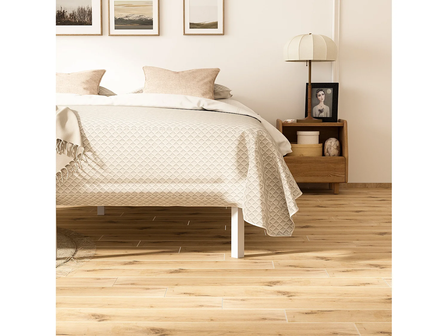 Sommier à lattes 140x190 cm, 2x16 rangs,  incl. 9 repose-pieds