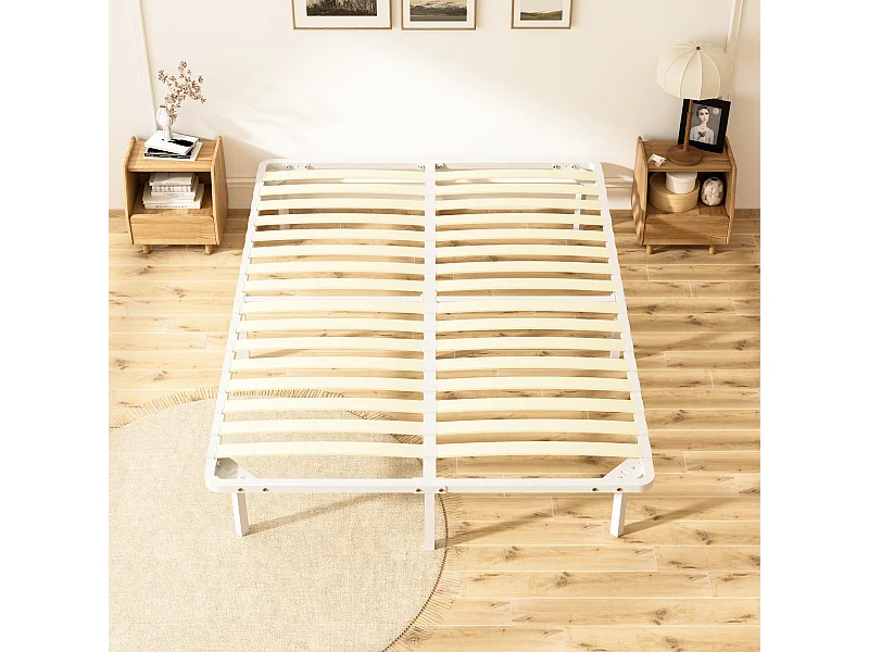 Sommier à lattes 140x190 cm, 2x16 rangs,  incl. 9 repose-pieds