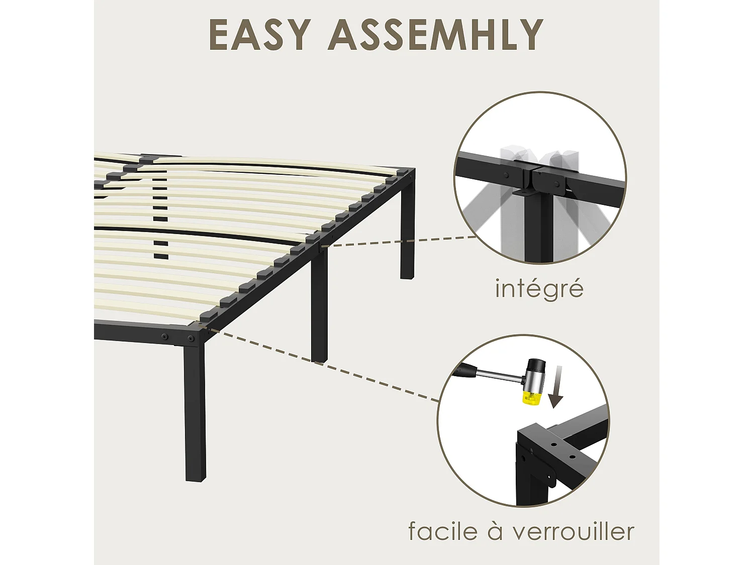 Lattenbodem 160x200, bed 2×14 latten, 9 poten, eenvoudige montage