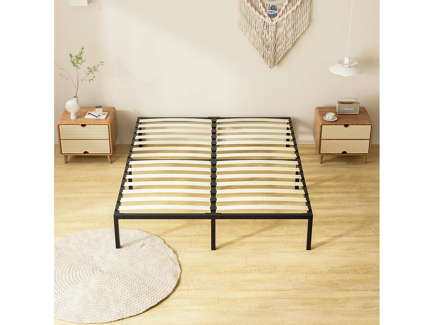 Lattenbodem 160x200, bed 2×14 latten, 9 poten, eenvoudige montage