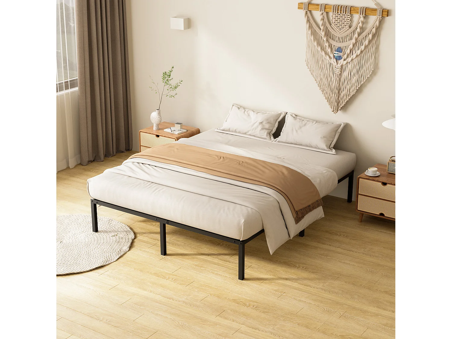 Lattenbodem 160x200, bed 2×14 latten, 9 poten, eenvoudige montage