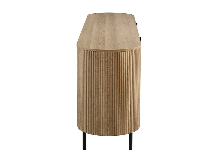 Buffet VAGOS – Coloris chêne naturel – 4 portes – 200 cm – Grand bahut moderne – Rangement spacieux