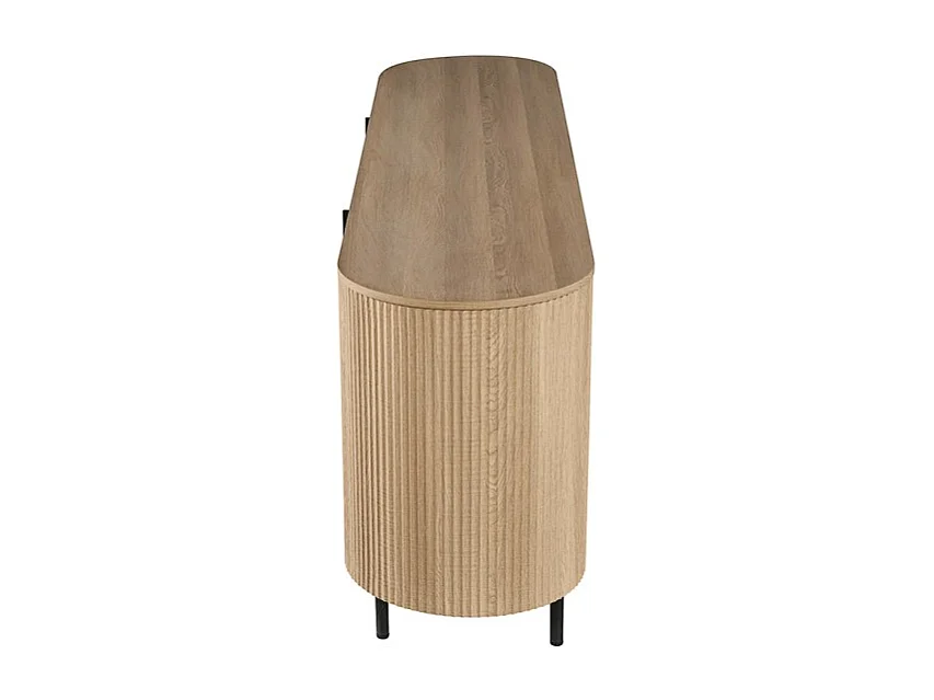 Buffet VAGOS – Coloris chêne naturel – 4 portes – 200 cm – Grand bahut moderne – Rangement spacieux