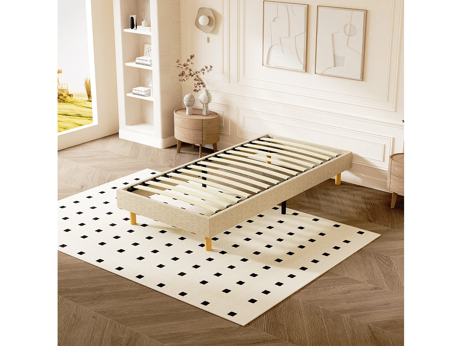 Sommier Tapissier 90x190cm , 14 lattes