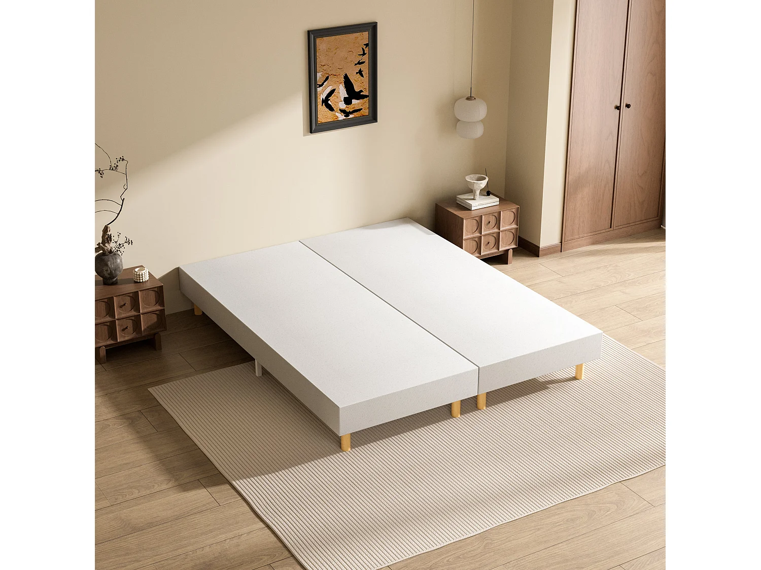 Sommier Tapissier 160x200 (2x80x200), 6 pieds*2