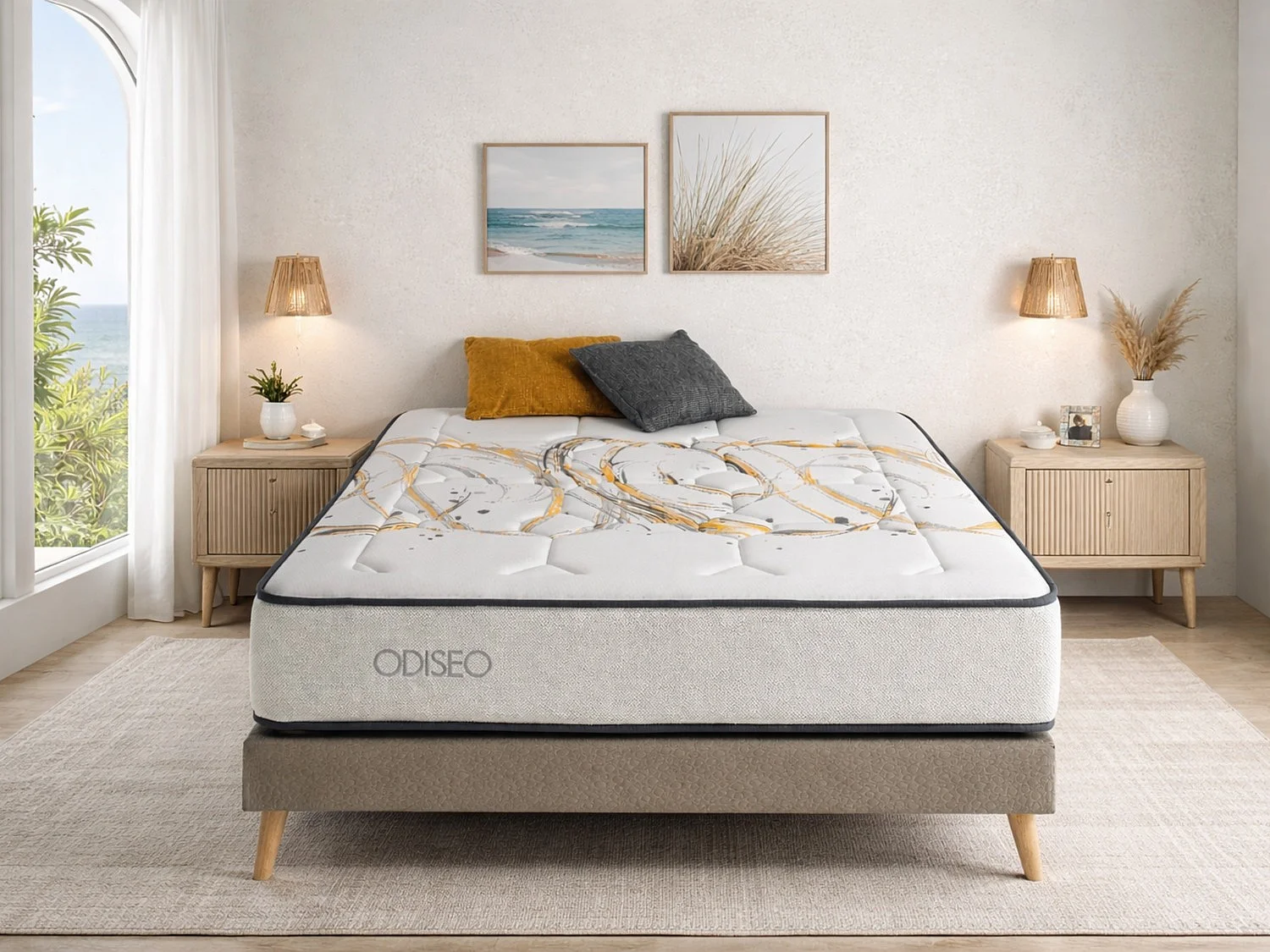 Materao a molle inacchettate SONHO ODISEO SPRING LATEX 180x200 cm – Altezza 31 cm con 2 cm di lattice per lato