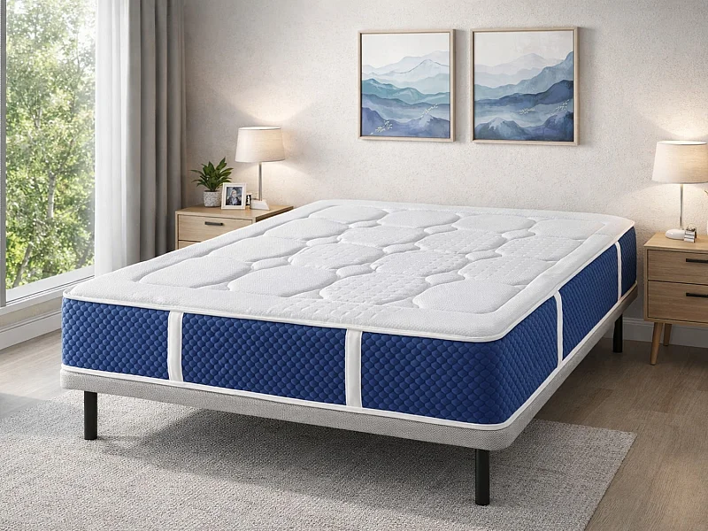 Materao in chiuma SONHO ZION LATEX 120x200 cm – Altezza 30 cm con 2 cm di lattice per lato