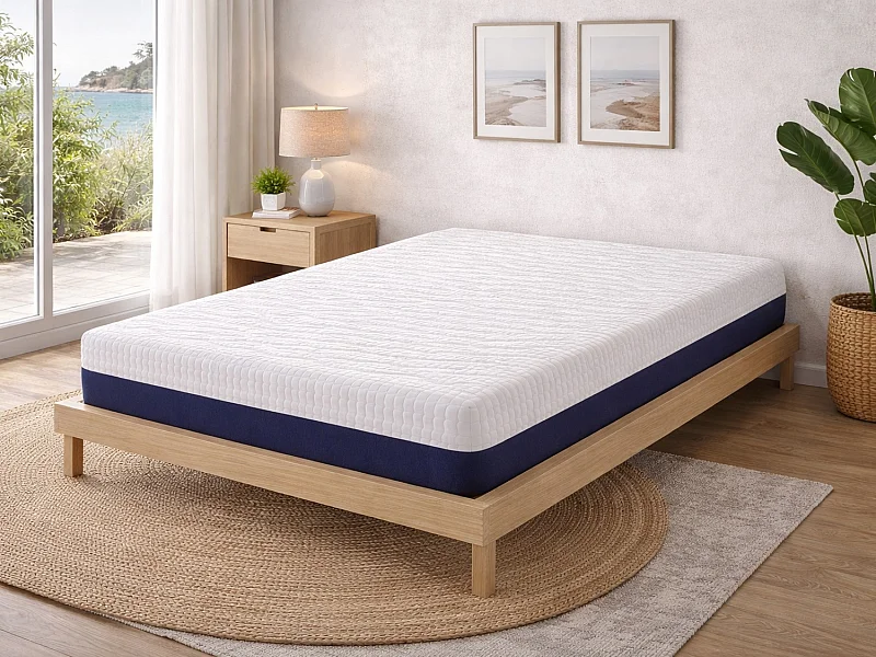 Matela en moue SONHO BRYCE 135x190 cm – Hauteur 20 cm avec 3 cm de moue à mémoire de forme