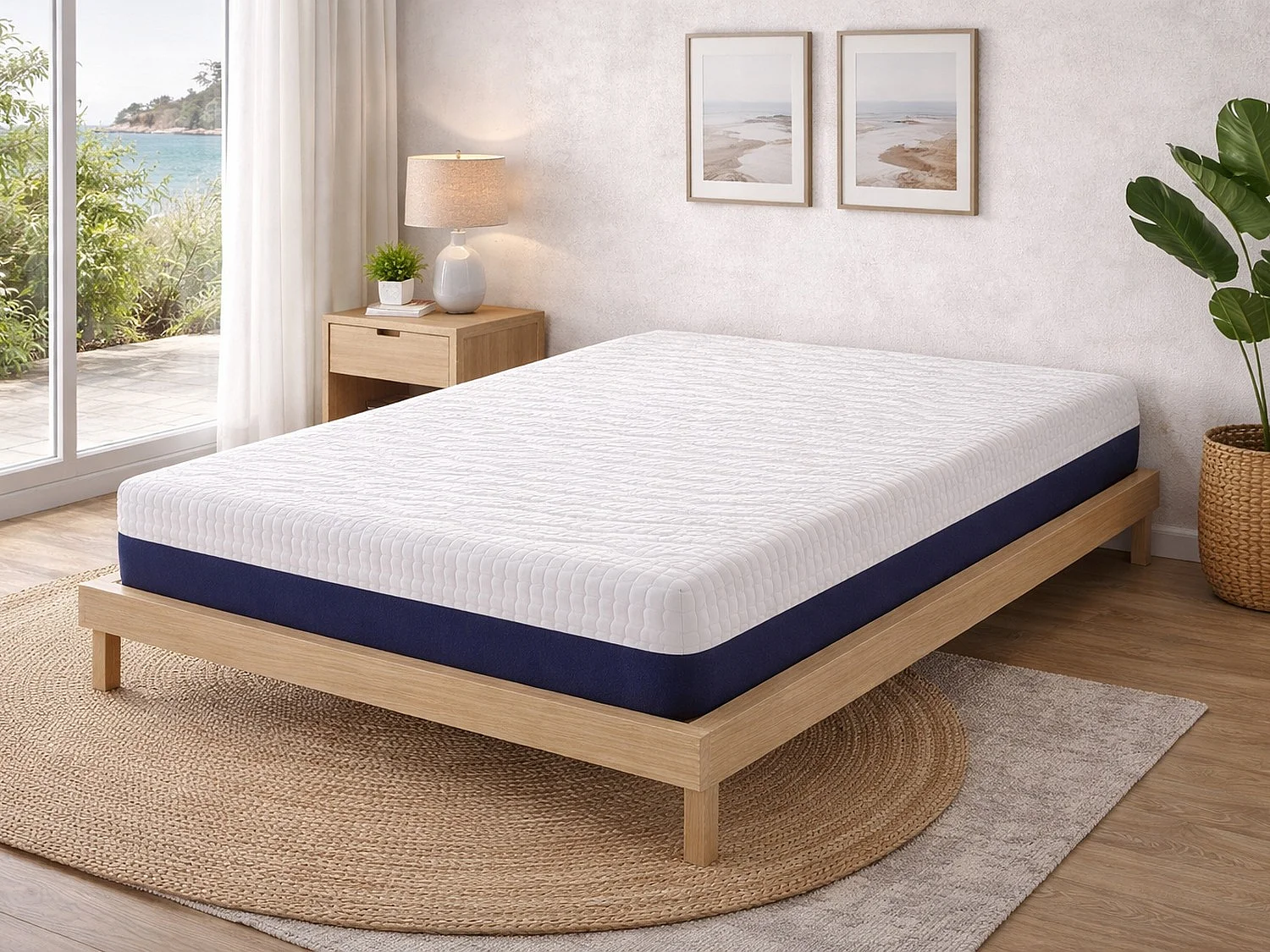 Matela en moue SONHO BRYCE 160x200 cm – Hauteur 20 cm avec 3 cm de moue à mémoire de forme