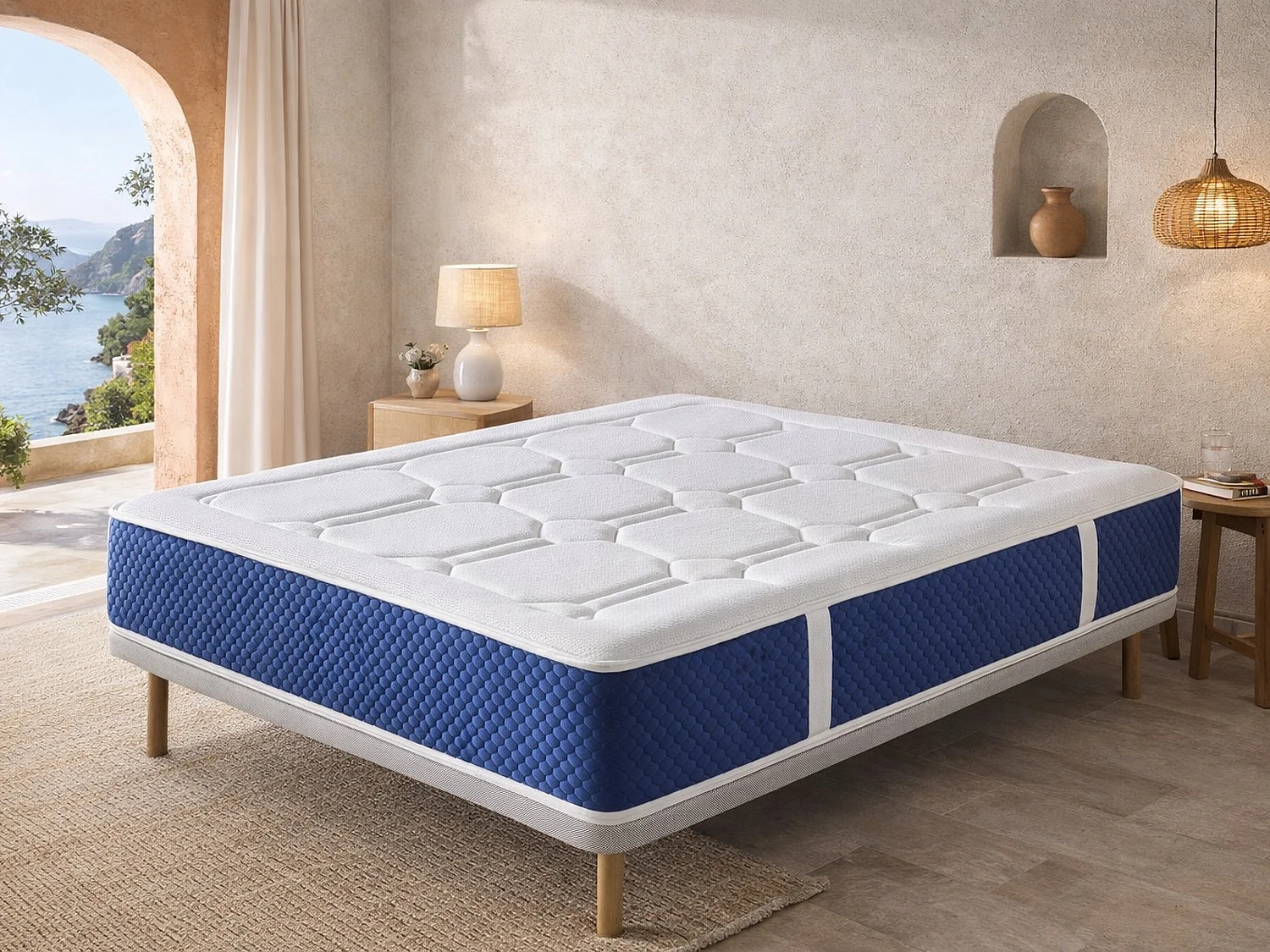 Materao a molle inacchettate SONHO ZION SPRING LATEX 180x200 cm – Altezza 30 cm con 2 cm di lattice per lato