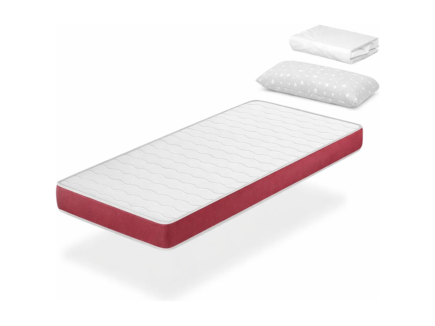 Set Schaumtoffmatratze 80x180 cm DOGO SONHO mit Matratzenchoner und Kien