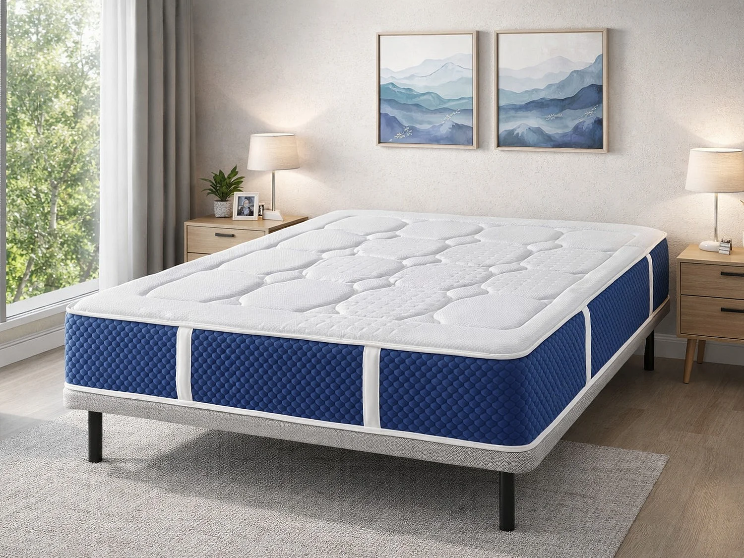 Materao in chiuma SONHO ZION LATEX 80x190 cm – Altezza 30 cm con 2 cm di lattice per lato