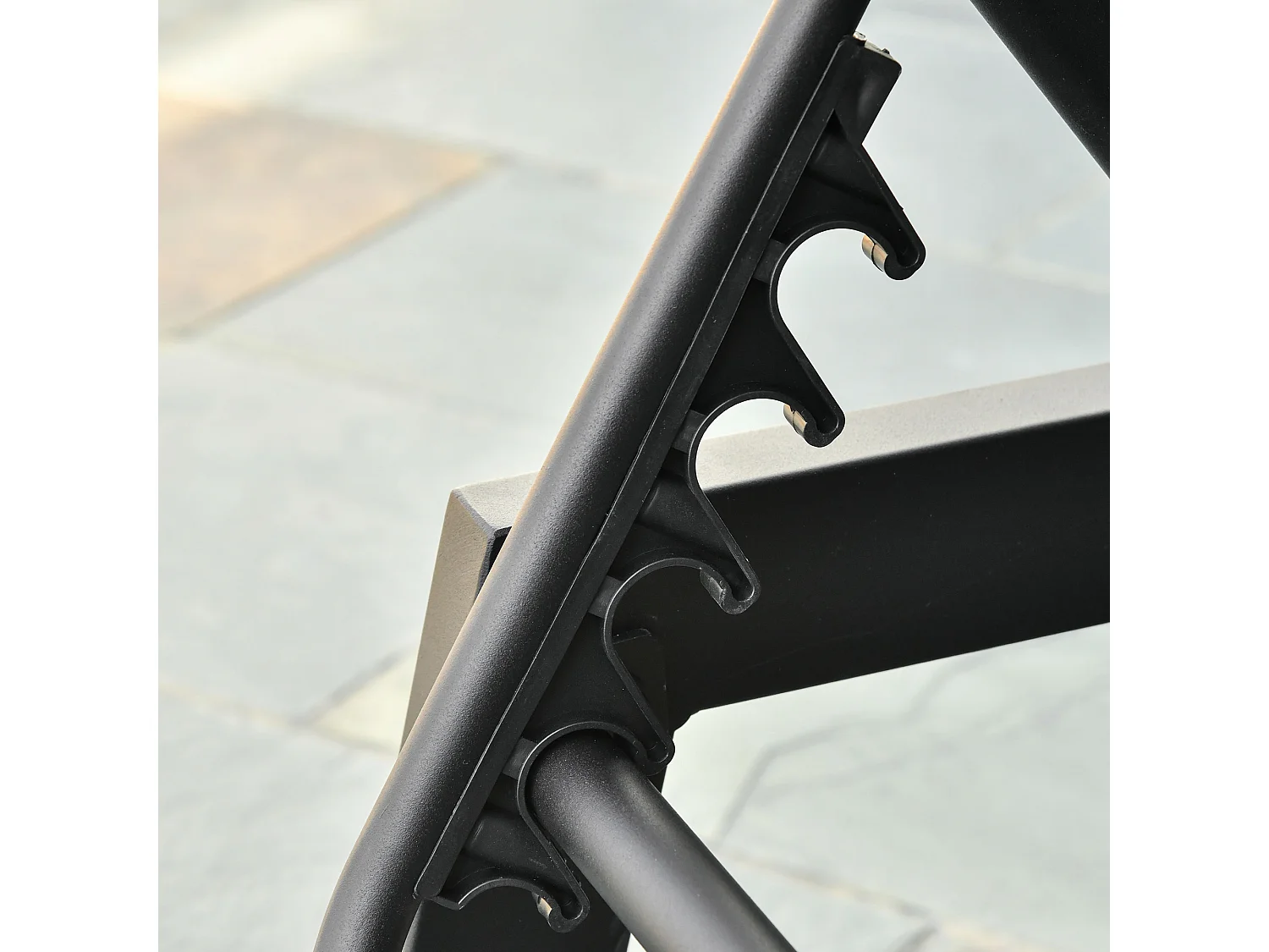 Sdraio Prendisole in Alluminio e Texteline con Schienale Regolabile e Ruote