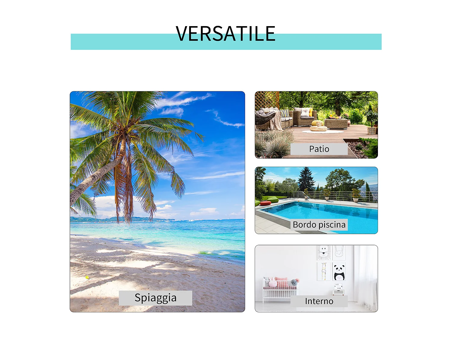 Set 2 Sdraio da Giardino con Tavolino in Vetro e Seduta in Tessuto Traspirante