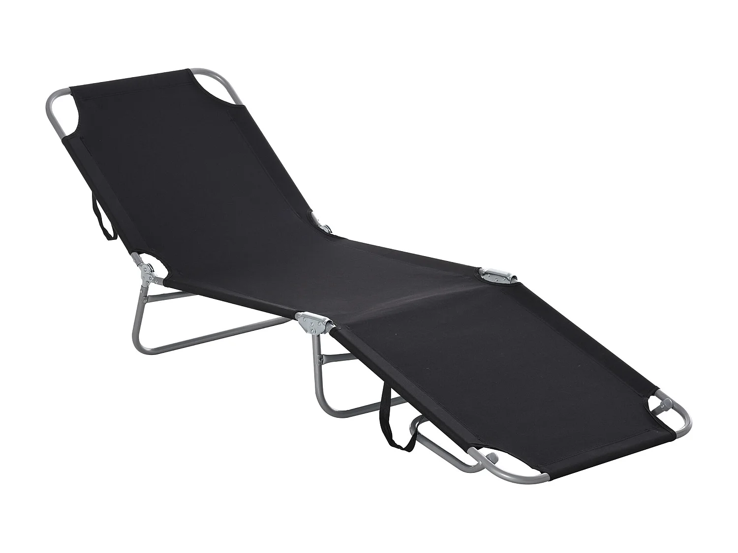 Sdraio Pieghevole con Schienale Regolabile in Tessuto Oxford per Giardino Spiaggia Piscina