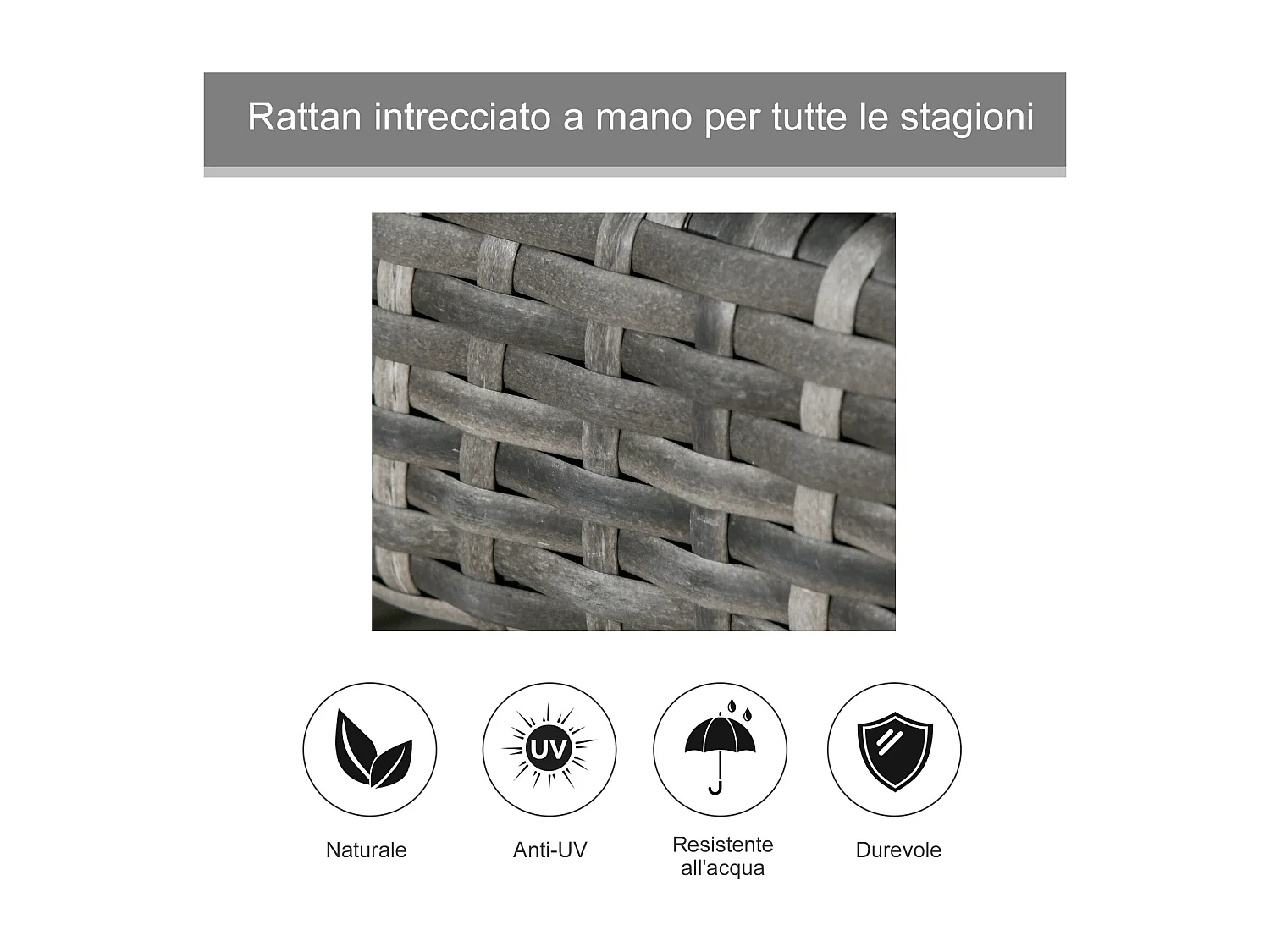 Set 2 sdraio regolabili con cuscino imbottito grigio