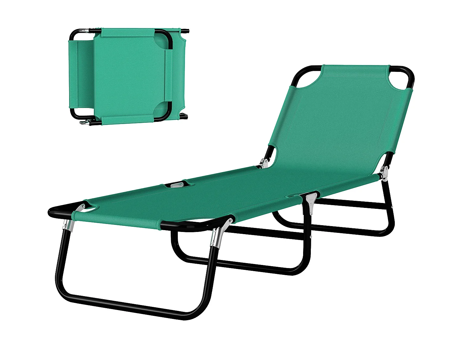 Sdraio da giardino pieghevole schienale con 4 reclinazioni