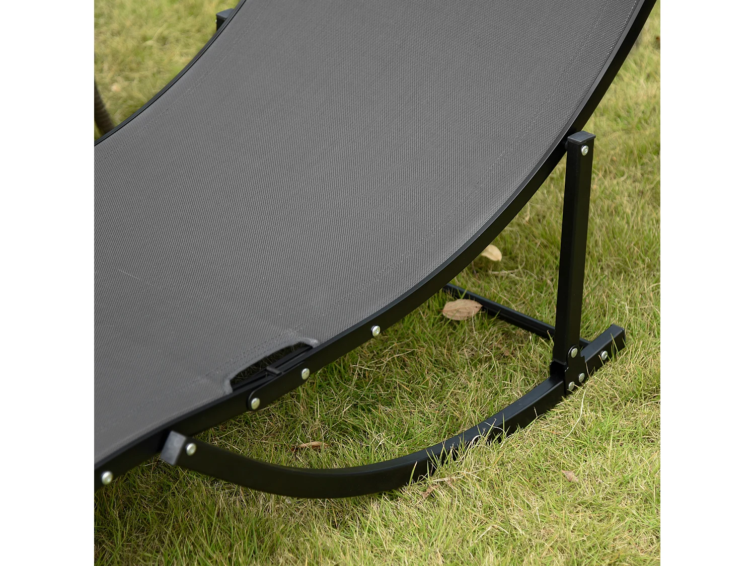 Set 2 sdraio da giardino pieghevoli in alluminio e textilene