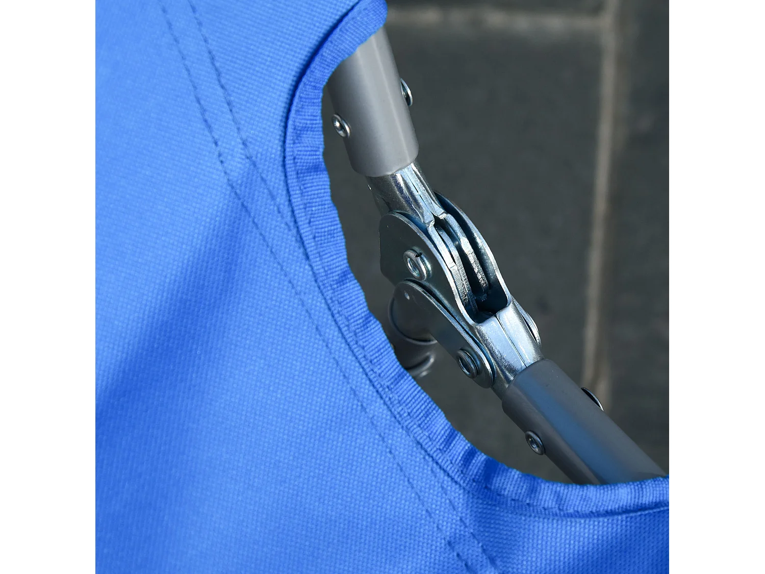 Sdraio Pieghevole con Schienale Regolabile in Tessuto Oxford per Giardino Spiaggia Piscina