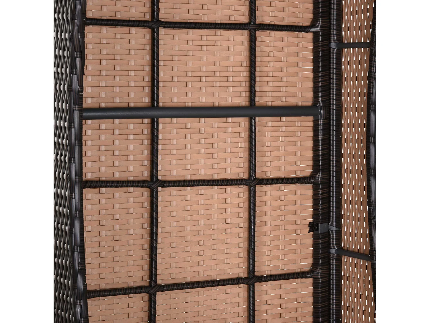 Lettino Prendisole con Ruote e Altezza Regolabile in Rattan per Giardino Spiaggia