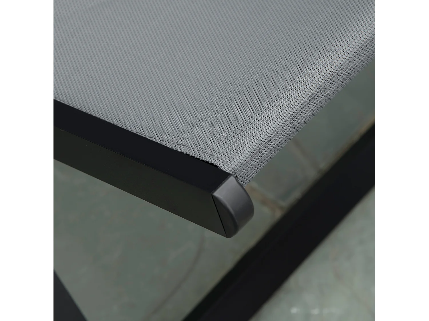 Set 2 sedie sdraio pieghevoli e reclinabili in alluminio grigio