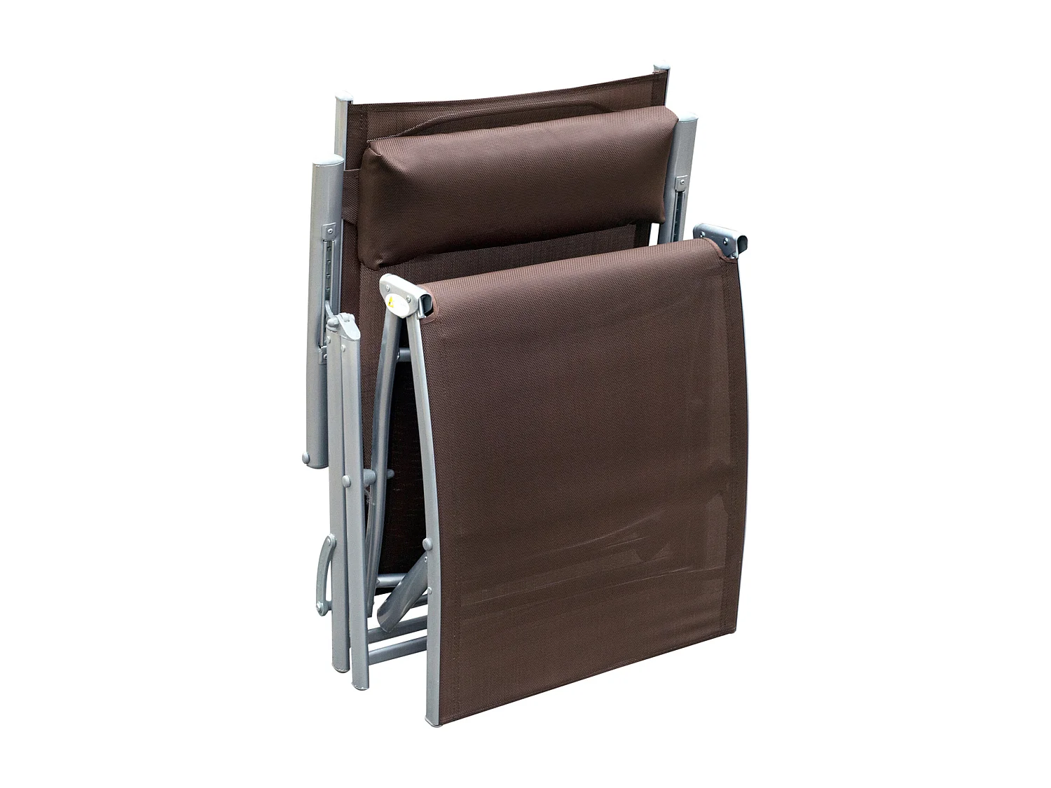 Sdraio da giardino pieghevole con materassino schienale 7 reclinazioni