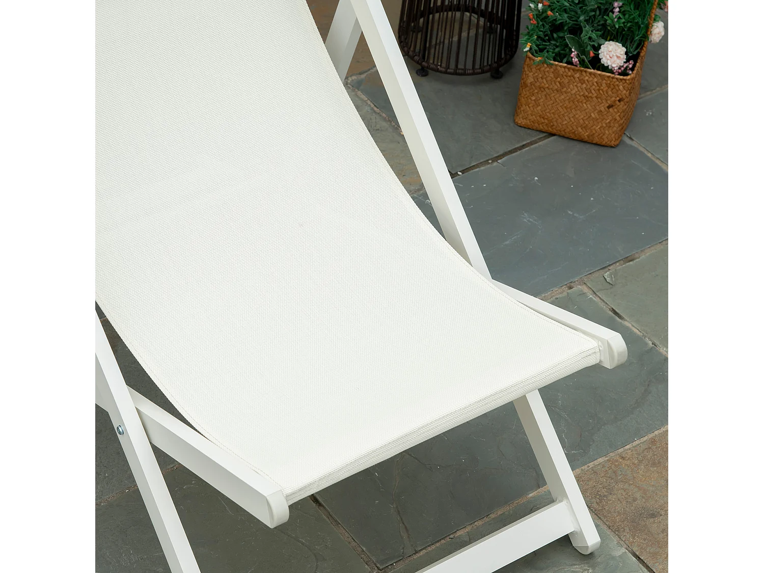 Set 2 sedie sdraio pieghevoli in alluminio 100x60x85 cm