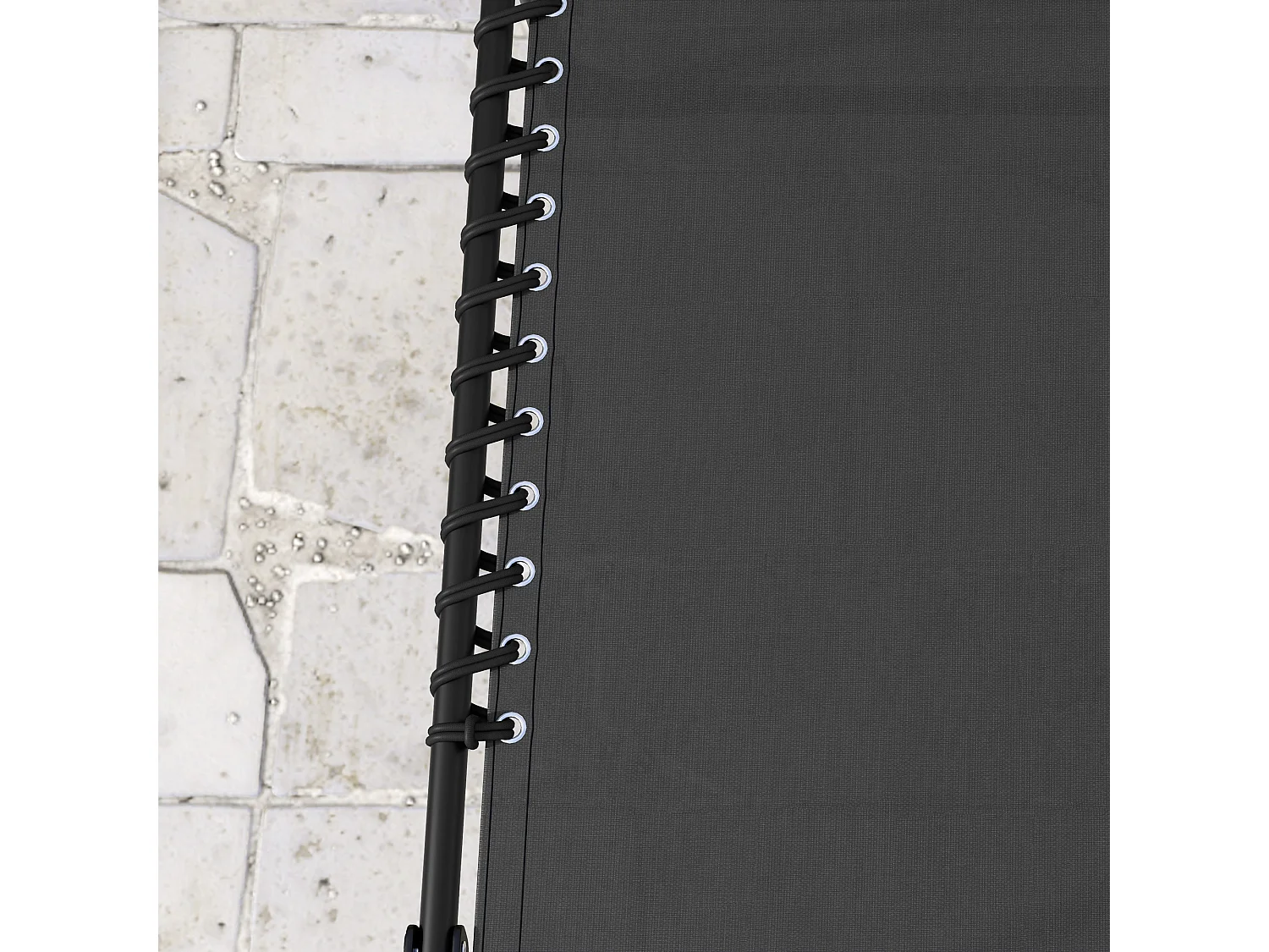 Set 2 lettini prendisole con schienale reclinabile 4 livelli nero