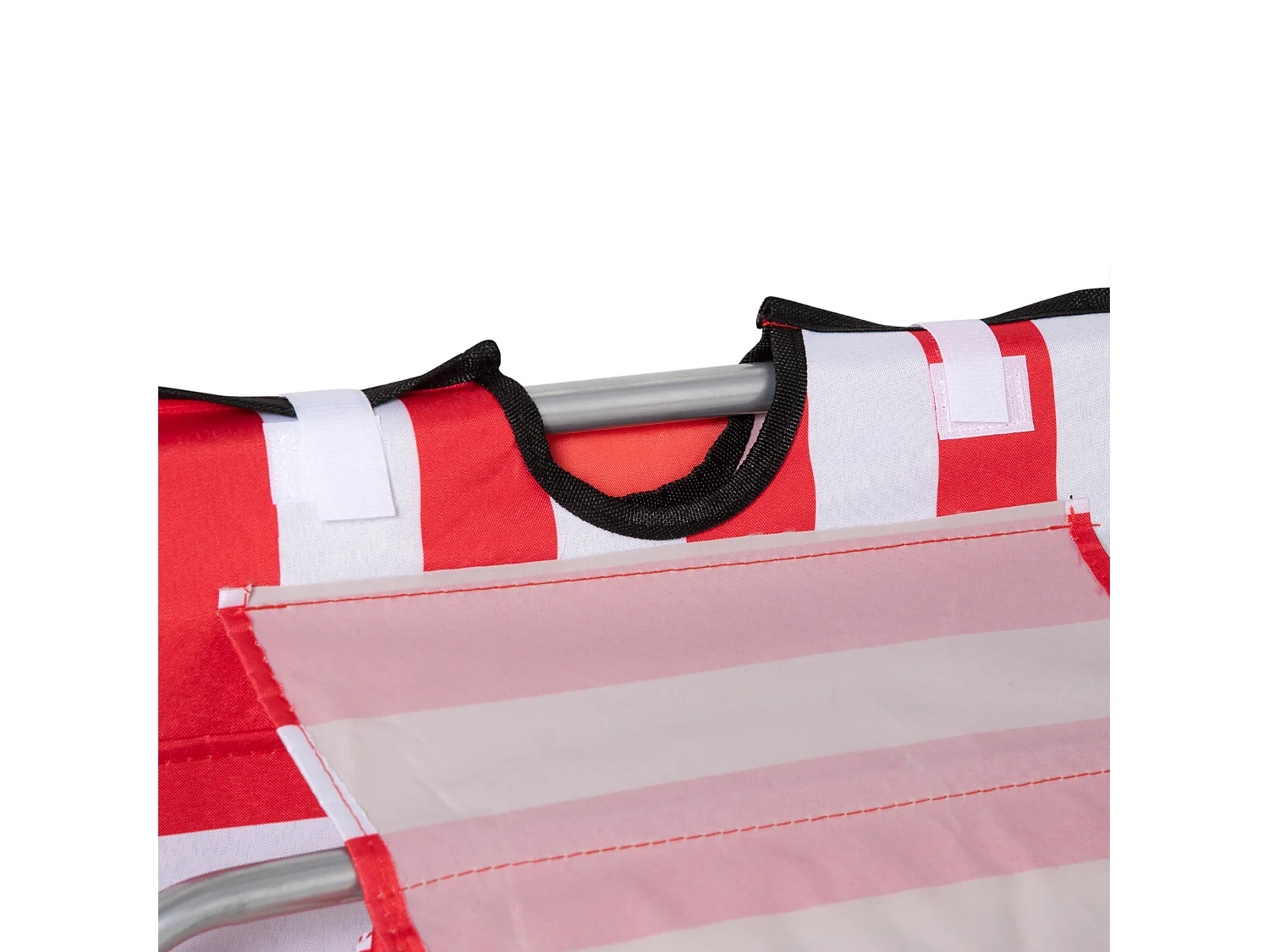 Set 2 lettini mare pieghevoli con schienale regolabile e borsa rosso