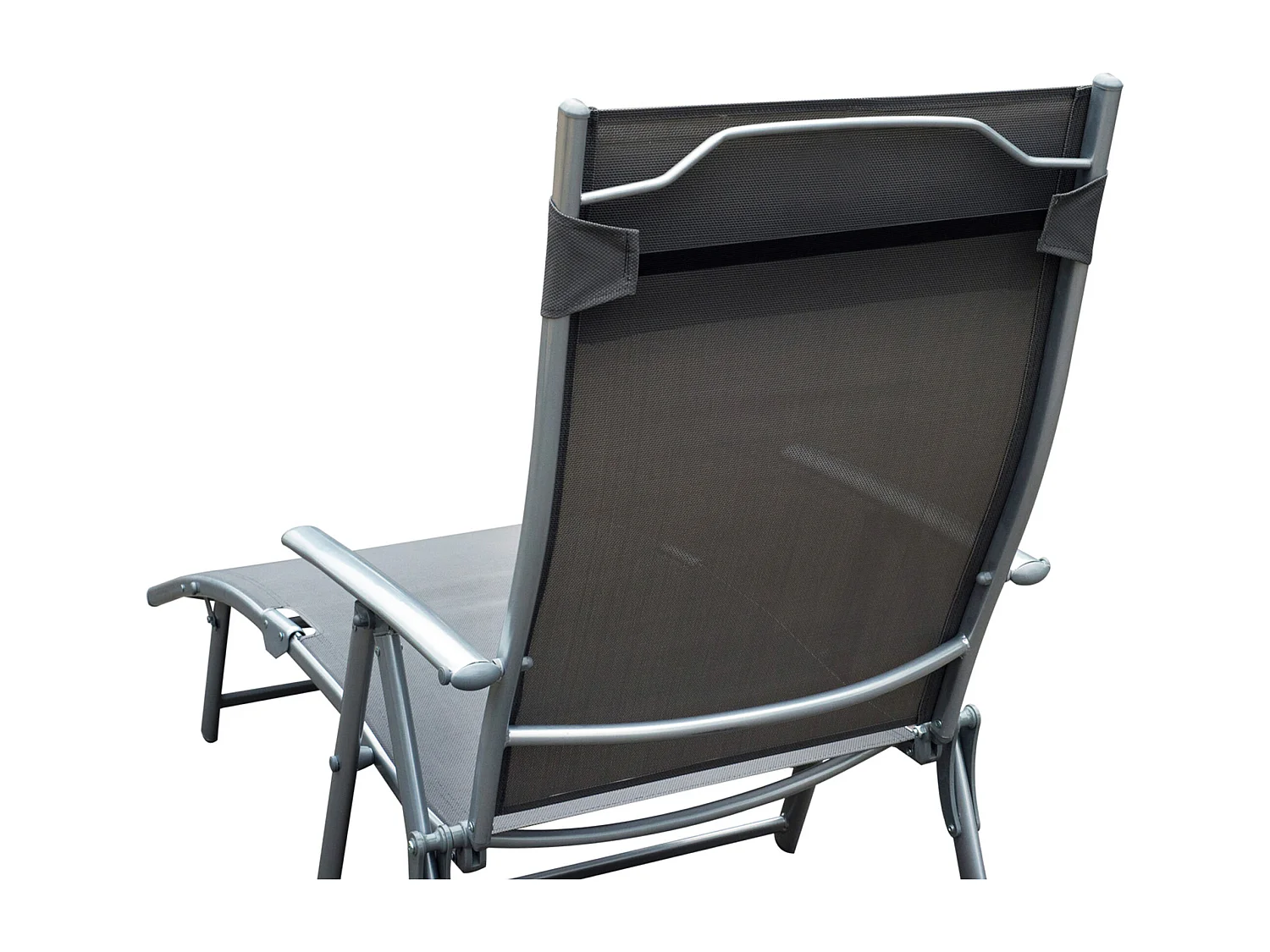 Sedia a Sdraio da Giardino Pieghevole con Cuscino e Schienale Regolabile