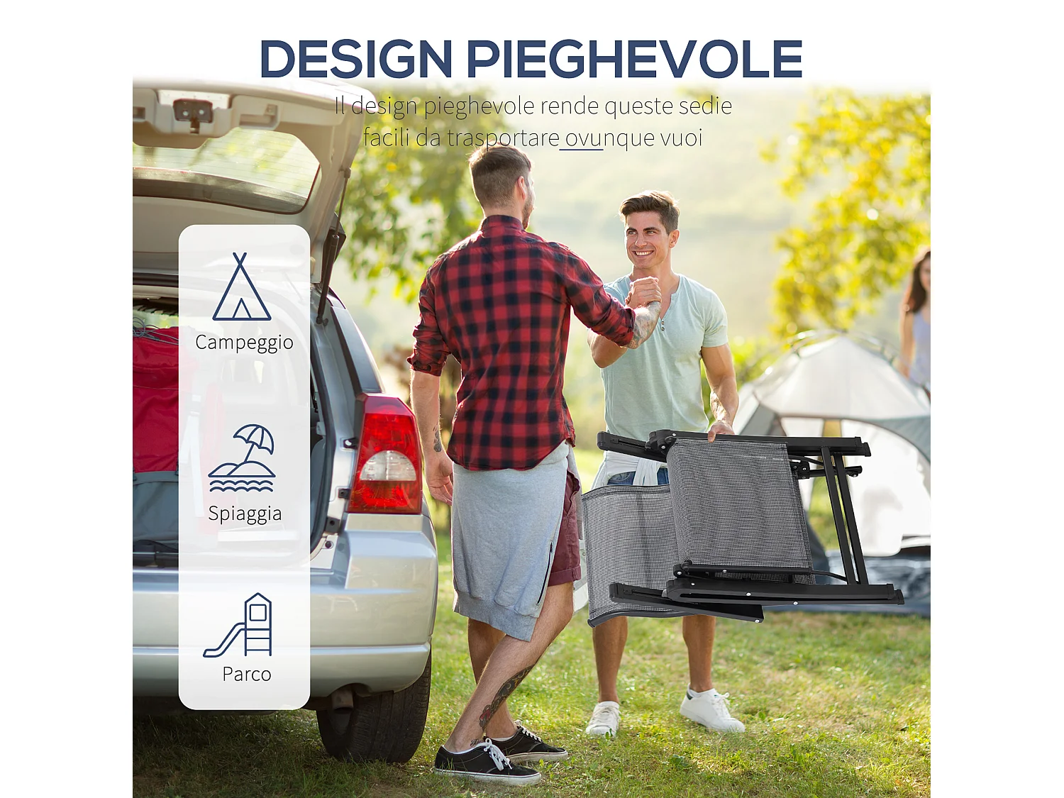 Sdraio zero gravity pieghevole e reclinabile a 9 livelli