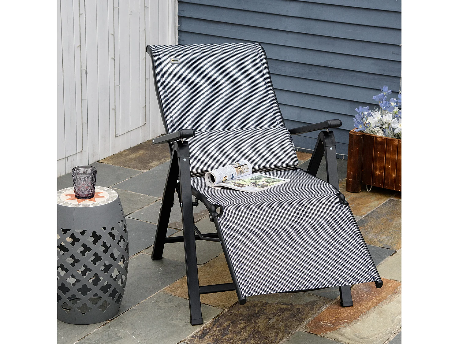 Sdraio zero gravity pieghevole e reclinabile a 9 livelli