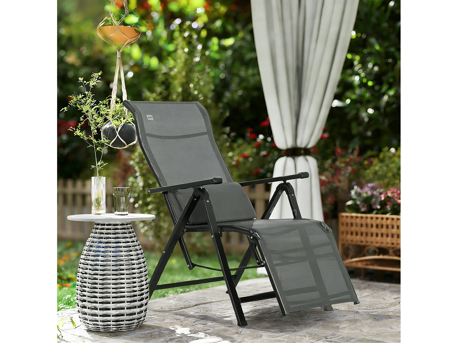 Sdraio zero gravity pieghevole e reclinabile a 9 livelli