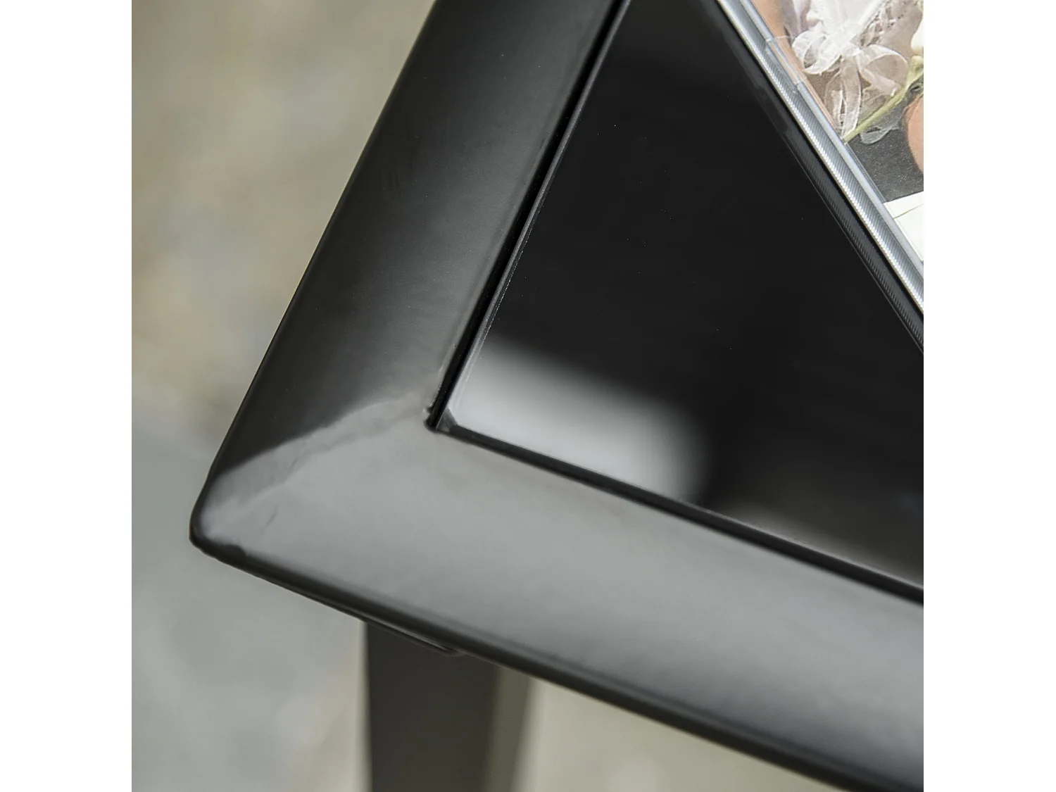 Set 2 sdraio da giardino e tavolino con piano in vetro grigio