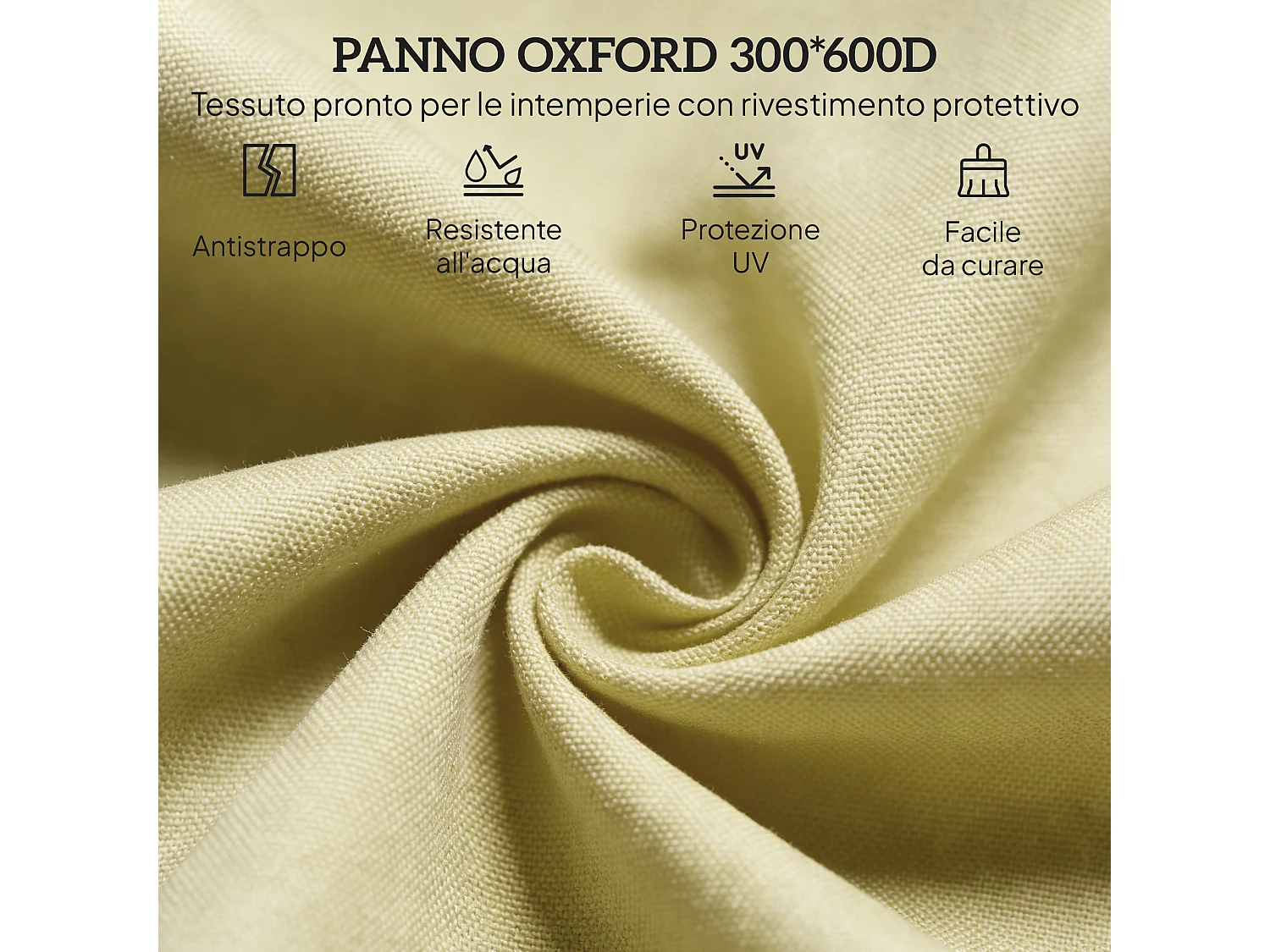 Lettino da giardino con schienale regolabile in 5 posizioni beige