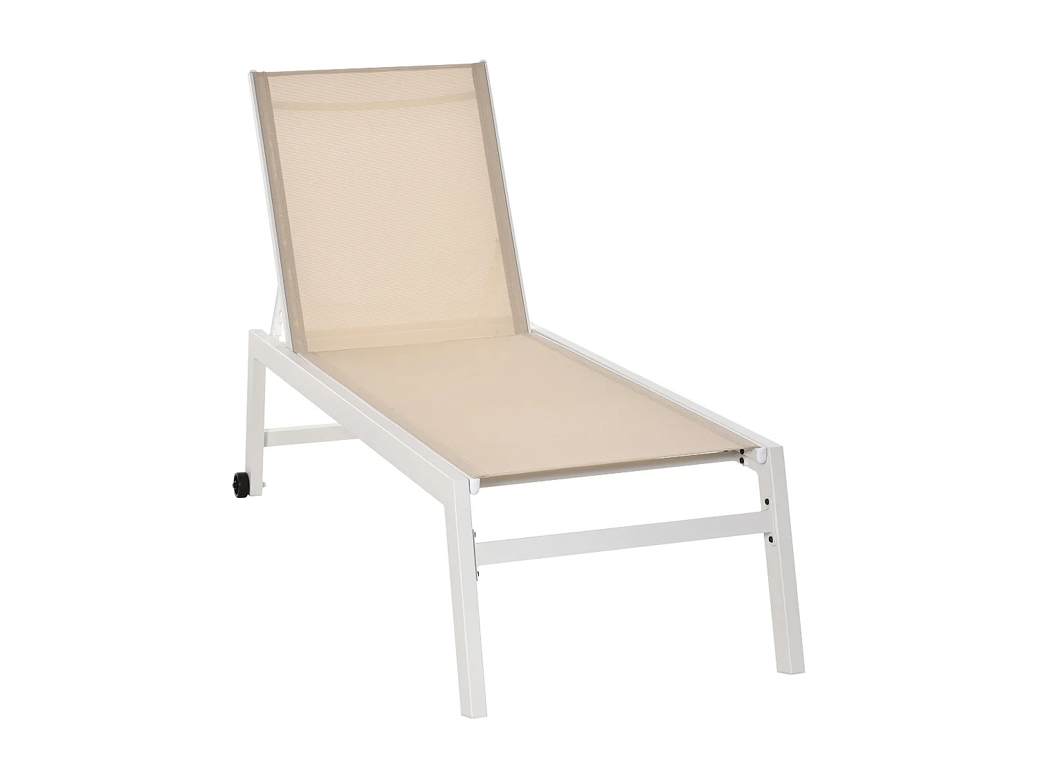 Lettino prendisole con schienale reclinabile su 5 livelli grigio nero