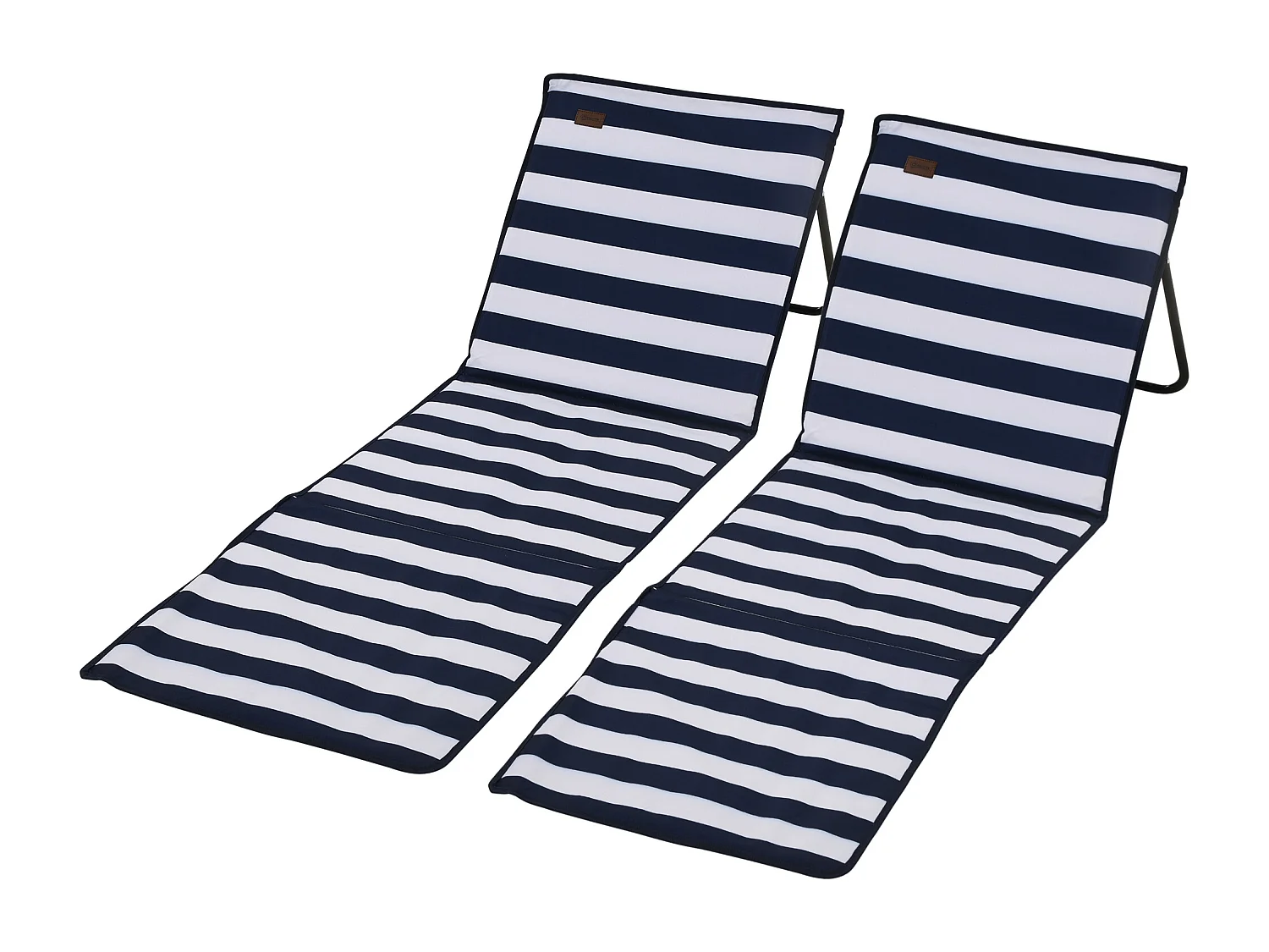 Set 2 sdraio da spiaggia pieghevoli ad angolo regolabile multicolore