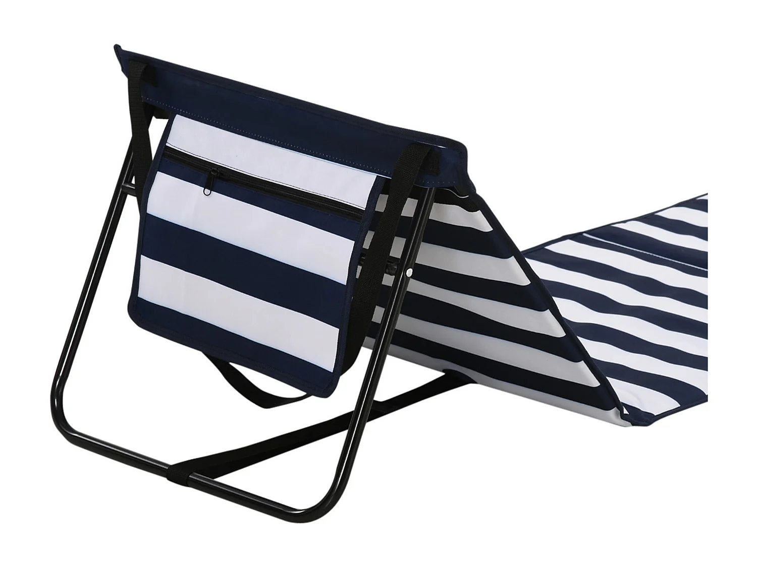 Set 2 sdraio da spiaggia pieghevoli ad angolo regolabile multicolore