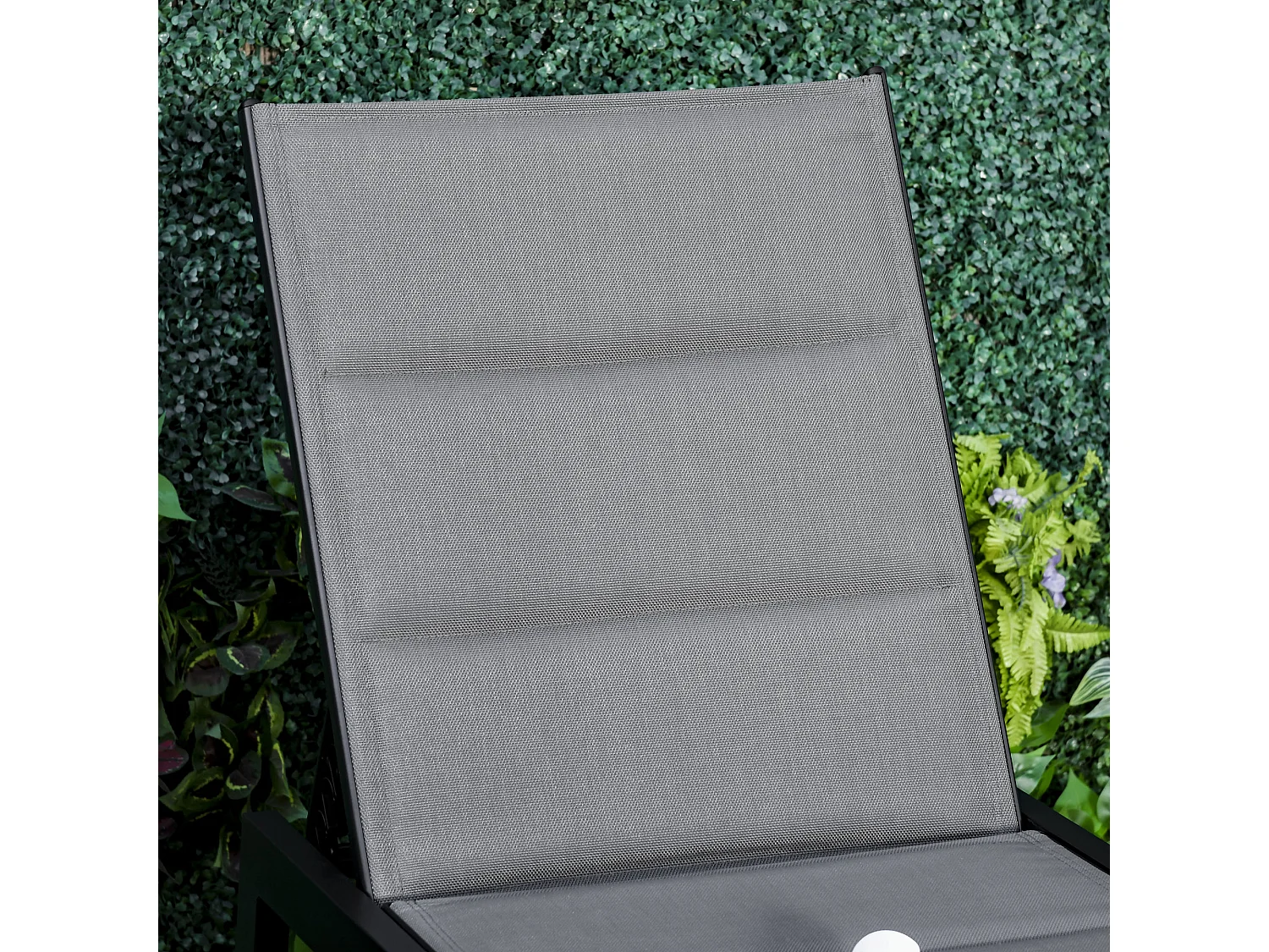 Sdraio da Giardino Reclinabile con Rivestimento Imbottito in Alluminio e Texteline