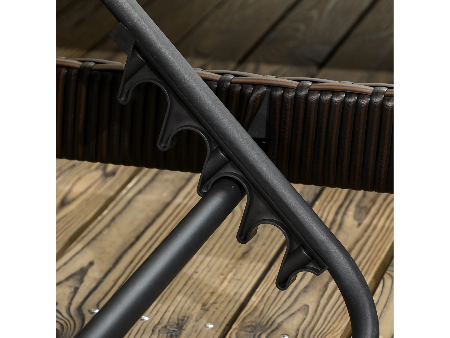 Set 2 lettini sdraio rattan pe schienale a 5 reclinazioni