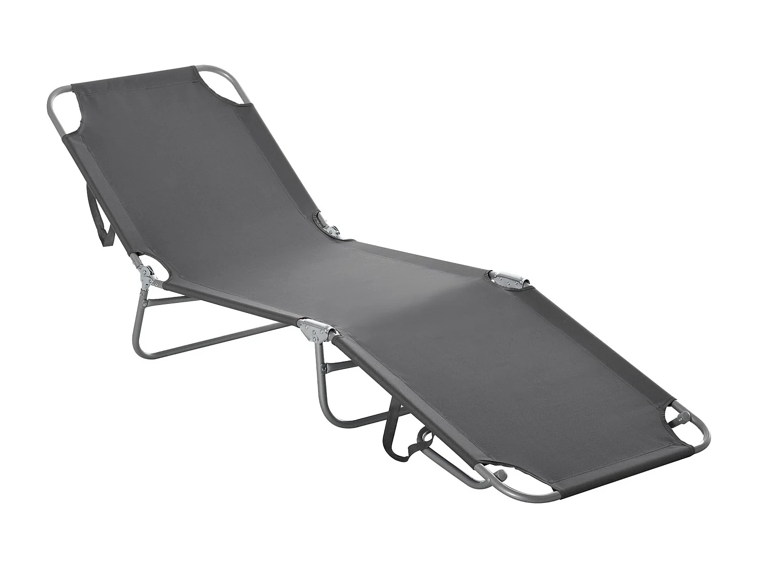 Sdraio Pieghevole con Schienale Regolabile in Tessuto Oxford per Giardino Spiaggia Piscina