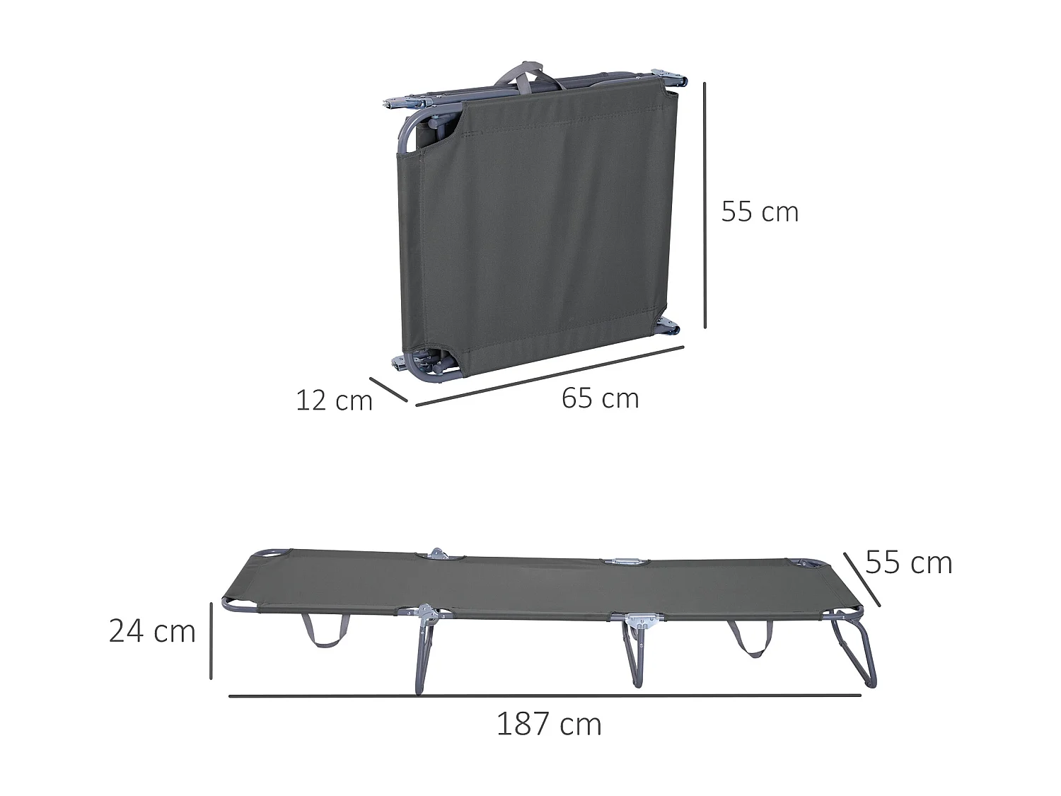 Sdraio Pieghevole con Schienale Regolabile in Tessuto Oxford per Giardino Spiaggia Piscina