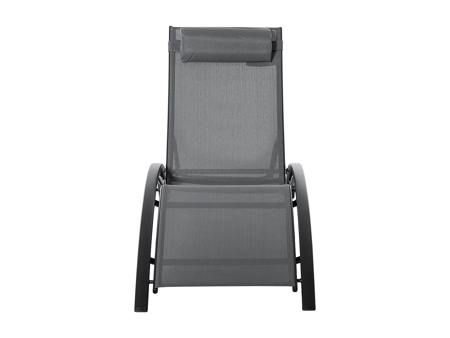 Sdraio da Giardino Reclinabile con Cuscino Rimovibile in Alluminio e Texteline